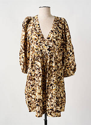 Rochie midi bej MANGO femeie