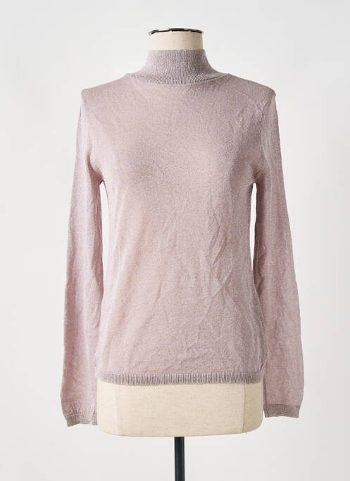 Pulover cu guler înalt roz MANGO femeie