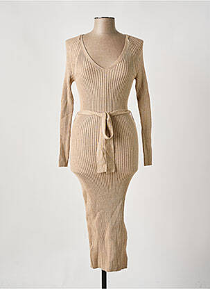 Rochie lungă bej MANGO femeie