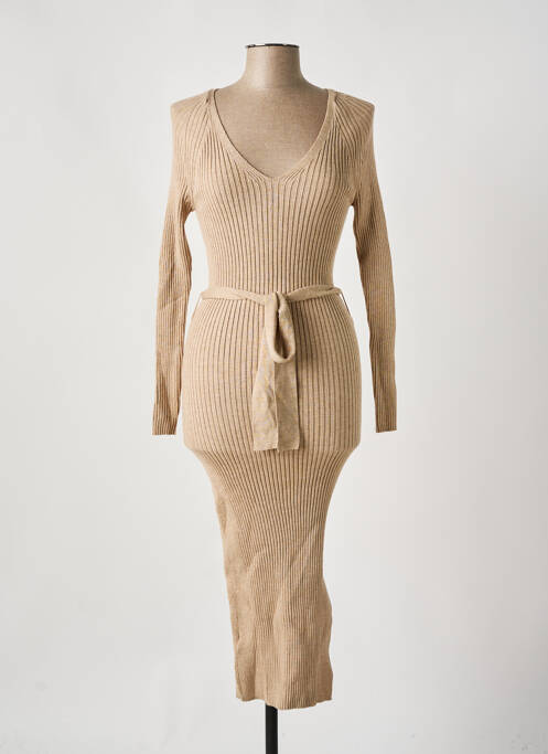 Rochie lungă bej MANGO femeie