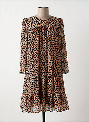 Rochie scurtă maro NAF NAF femeie