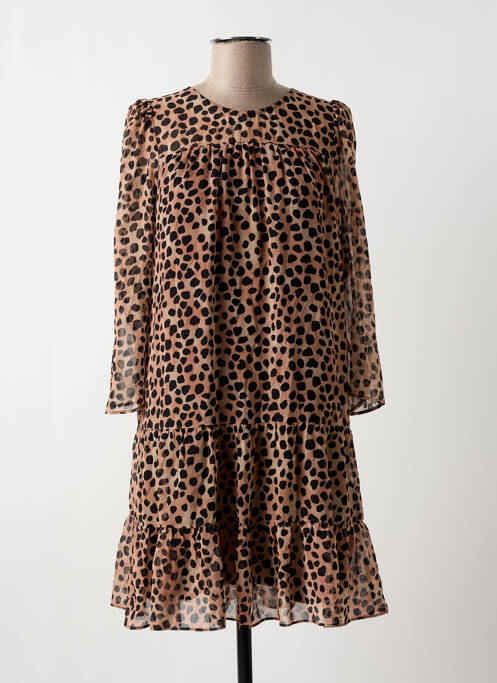 Rochie scurtă maro NAF NAF femeie