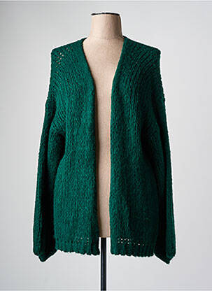 Vestă cu mâneci lungi verde BELLITA femeie