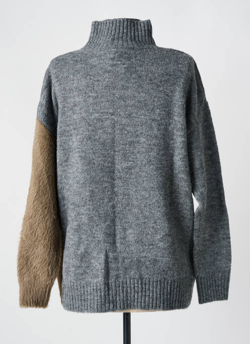 Pulover cu guler înalt gri NÜ femeie