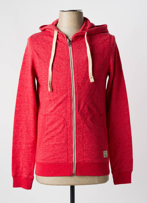 Hanorac cu glugă roșu JACK & JONES bărbat