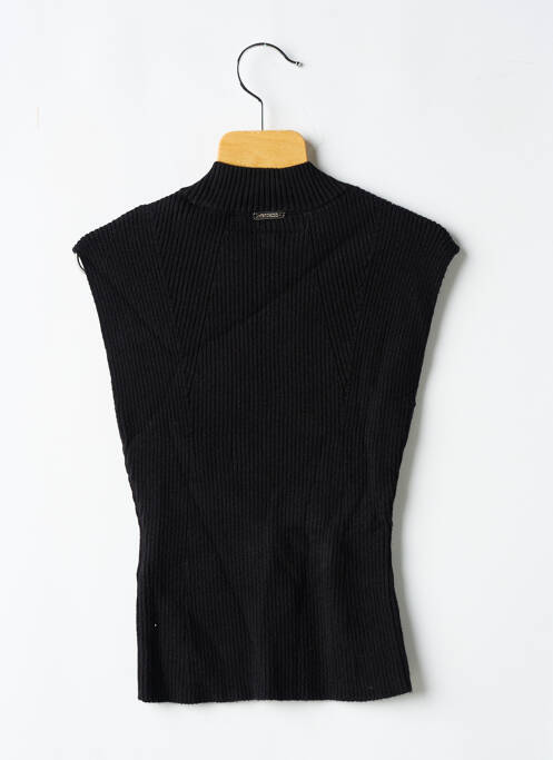 Pulover cu guler înalt negru GUESS fată