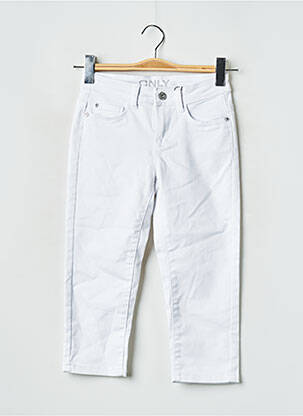 Pantalon trei sferturi alb ONLY femeie