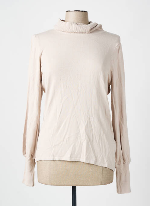 Pulover cu guler înalt bej MORE & MORE femeie
