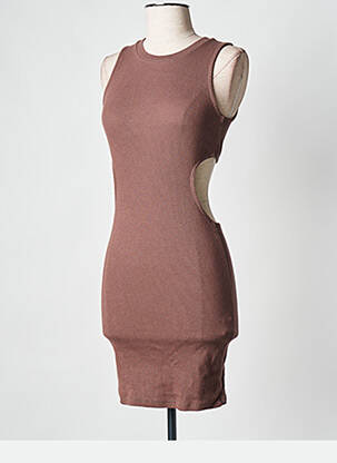 Rochie scurtă maro SUBDUED femeie