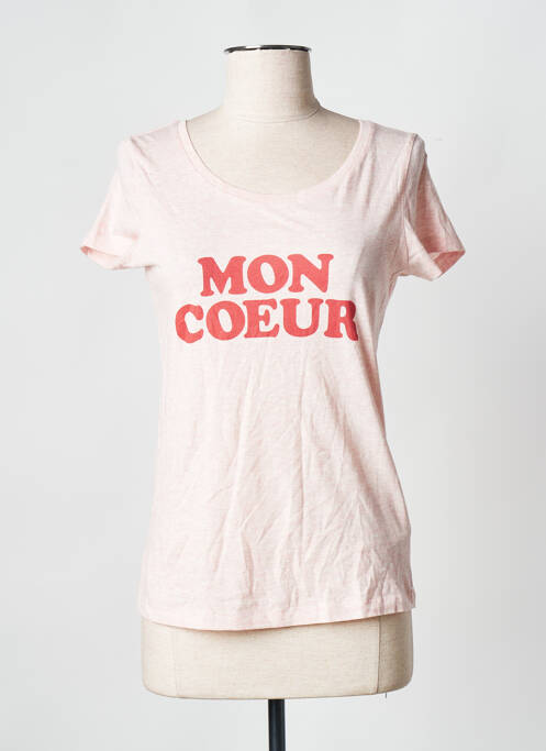 Tricou roz MONSIEUR TSHIRT femeie