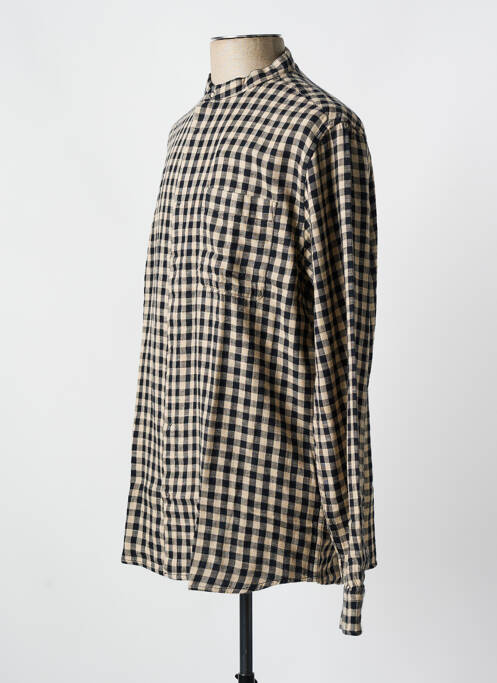 Cămașă cu mâneci lungi maro KNOWLEDGE COTTON APPAREL bărbat