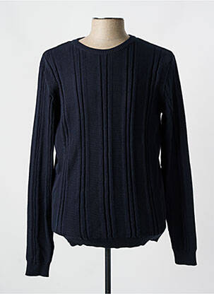 Pulover albastru KNOWLEDGE COTTON APPAREL bărbat