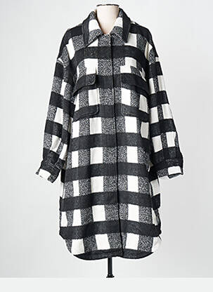 Palton lung negru MAT FASHION femeie