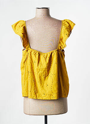Top galben PIECES femeie