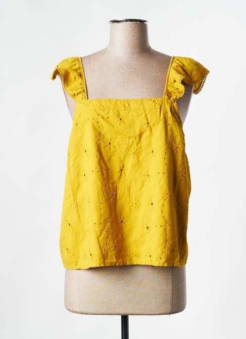 Top galben PIECES femeie