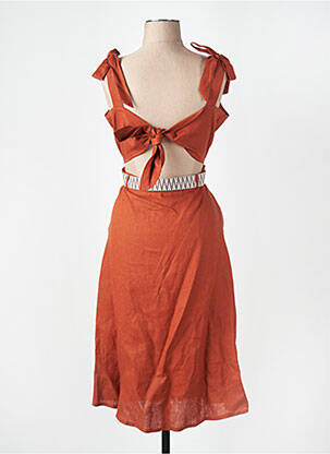 Rochie midi portocalie LA PETITE FRANCAISE femeie