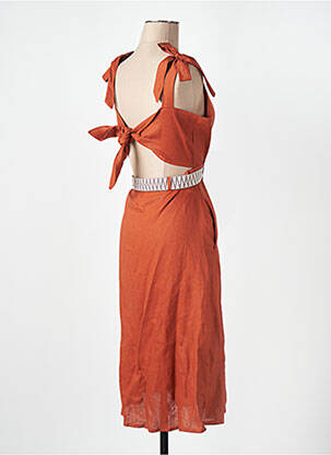 Rochie midi portocalie LA PETITE FRANCAISE femeie