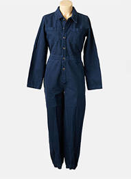 Salopetă-pantalon albastru THE NEW SOCIETY femme