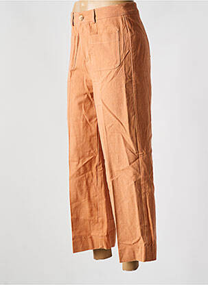Pantalon larg portocaliu GRACE & MILA femeie