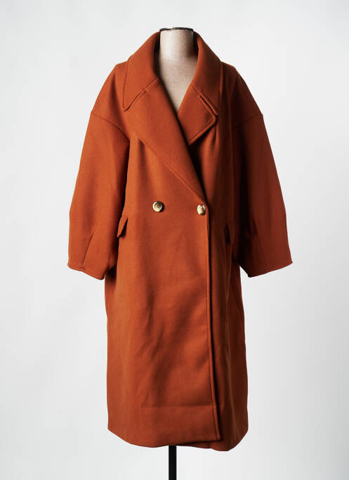 Palton lung maro MAT FASHION femeie