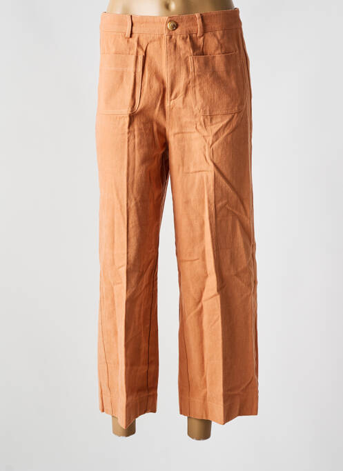 Pantalon larg portocaliu GRACE & MILA femeie