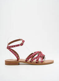 Sandale/pantofi decupați roz COULEUR POURPRE femme