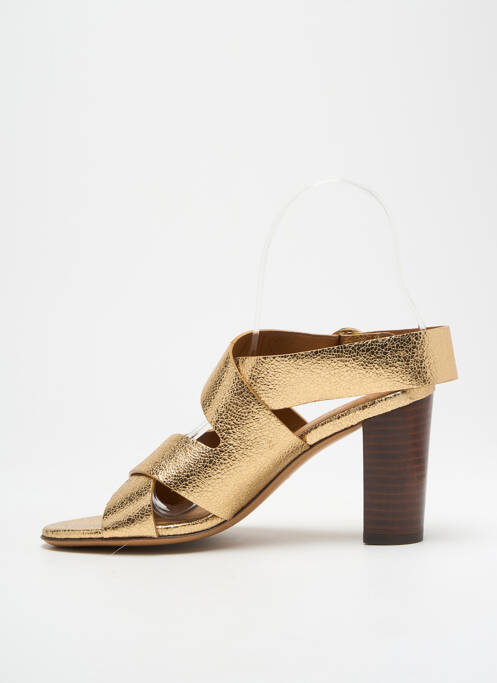 Sandale/Pantofi decupați auriu RIVECOUR femeie