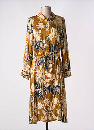 Rochie midi galben LA PETITE FRANCAISE femeie