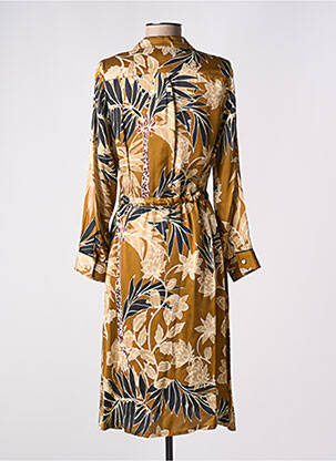 Rochie midi galben LA PETITE FRANCAISE femeie
