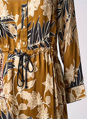 Rochie midi galben LA PETITE FRANCAISE femeie