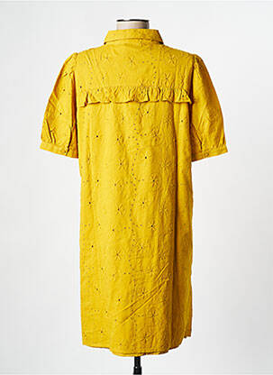 Rochie scurtă galben PIECES femeie