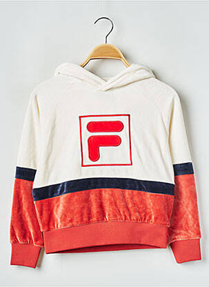 Hanorac cu glugă alb FILA fată