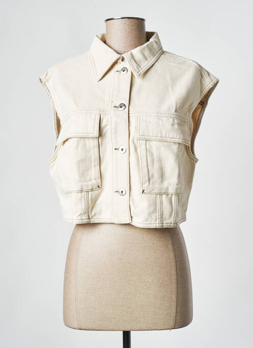 Jachetă de blugi bej TWINSET femeie