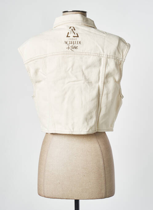 Jachetă de blugi bej TWINSET femeie