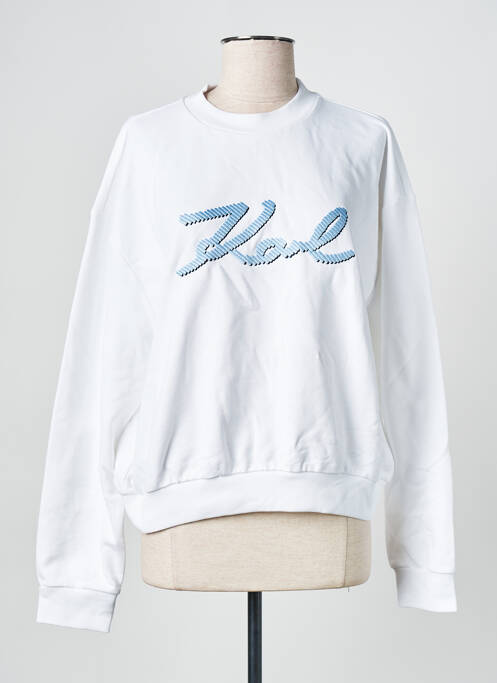 Hanorac alb KARL LAGERFELD femeie