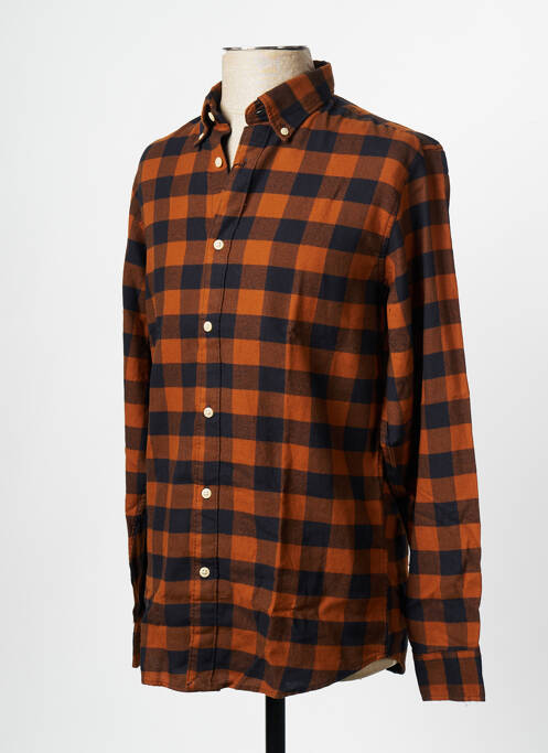 Cămașă cu mâneci lungi maro SELECTED bărbat