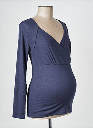 Tricou / top maternitate albastru MAMA LICIOUS femeie