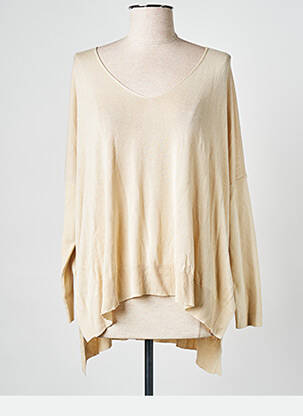 Pulover bej GRACE & MILA femeie