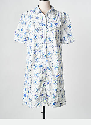 Rochie scurtă alb PIECES femeie