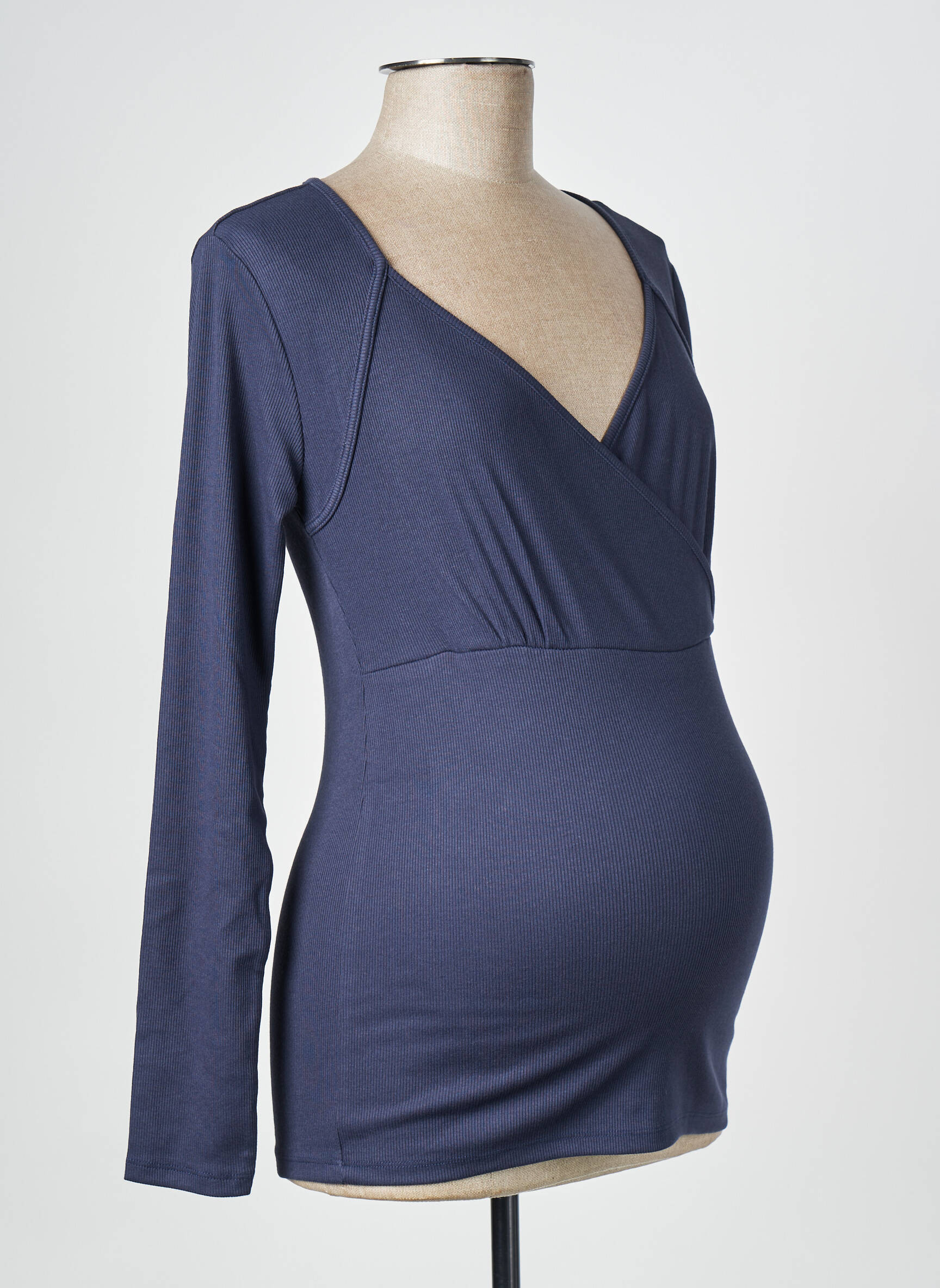 Tricou / top maternitate albastru MAMA LICIOUS femeie