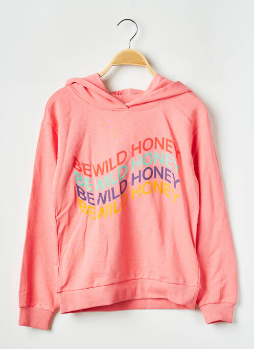 Hanorac cu glugă portocaliu ONLY fată