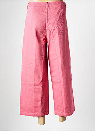 Pantalon larg roz GRACE & MILA femeie