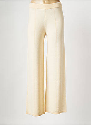 Pantalon larg bej MAX MARA femeie