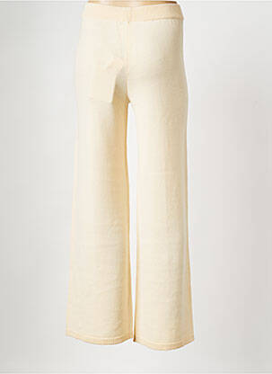 Pantalon larg bej MAX MARA femeie