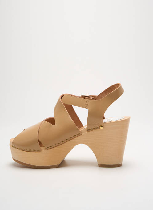 Sandale/pantofi decupați bej SABOT YOUYOU femme