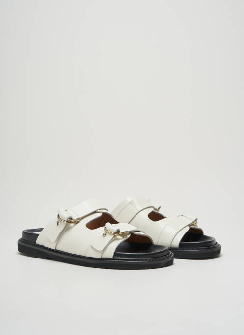 Sandale/Pantofi decupați alb ANAKI femeie