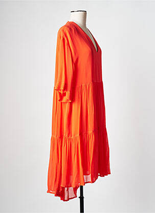 Rochie midi portocalie ESSENTIEL ANTWERP femeie