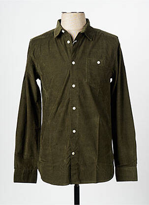 Cămașă cu mâneci lungi verde KNOWLEDGE COTTON APPAREL bărbat