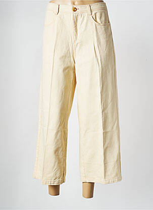 Pantalon larg bej GRACE & MILA femeie