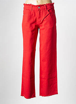 Blugi cu croială dreaptă roșu VILA femeie